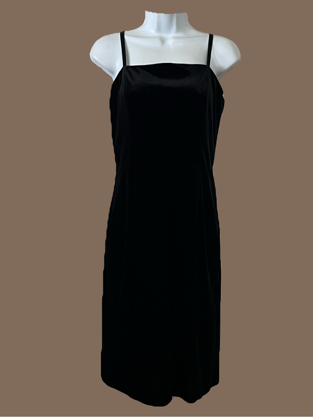 mandee Black Velvet Midi Slip Dress